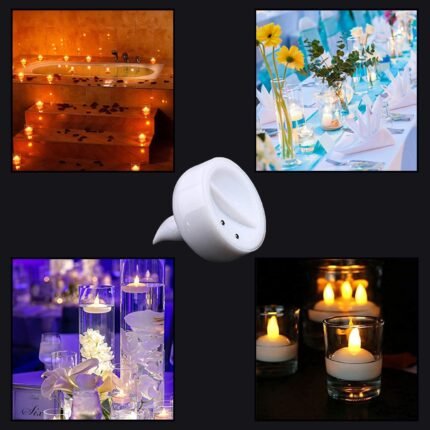 6439 Set of 12 Flameless Floating Candles Battery Operated Tea Lights Tealight Candle - Decorative, Wedding.