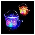 759 Heart Shape Activated Blinking Led Glass Cup 