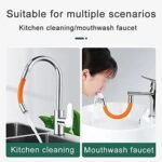 9087 Flexible Water Tap Extender, Universal Foaming Extension Tube with Connector, 360 Free Bending Faucet Extender, Adjustable Sink Drain Extension (18cm)