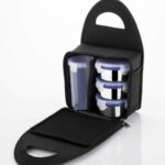 2201 Compact Stainless Steel Airtight Lunch Box Set - 4 pcs (3 Leakproof Containers and 1 Bottle) 