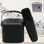 Wireless Speaker Microphone Set, Rgb Light Support Memory Card Portablekaraoke Machine Perfect For Travel Tv