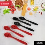 Multipurpose Silicone Spoon, Silicone Basting Spoon Non-Stick Kitchen Utensils Household Gadgets Heat-Resistant Non Stick Spoons Kitchen Cookware Items For Cooking And Baking (6 Pcs Set) - Image 6