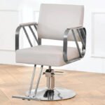 Salon Chair Hydraulic Chair For Business Or Home, Simplicity Barber Chair Salon Beauty Spa Shampoo Hair Professional Hydraulic Styling Chair (Silver 1 Unit )