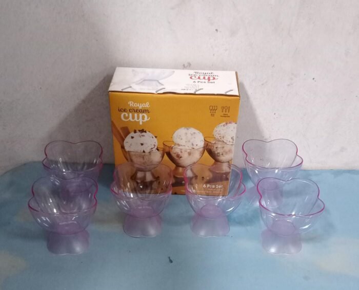 New Modern Style Dessert & Ice Cream Bowl Plastic 6Pcs For Home , Office & Party Use - Image 8