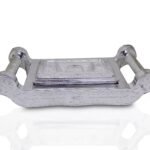 2091 Multipurpose 4 Section Royal Design Silver Storage/Gift Box 