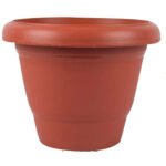 0822 Garden Heavy Plastic Planter Pot/Gamla  (Brown, Pack of 1)