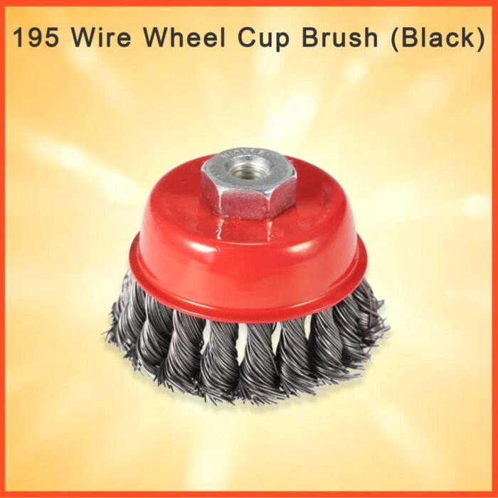 195 Wire Wheel Cup Brush (Black)