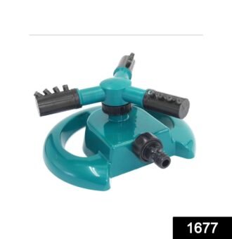 1677 3 Arm 360Ã‚Â° Sector Rotating Water Sprinkler Garden Pipe Hose Irrigation Yard