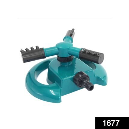 1677 3 Arm 360Ã‚Â° Sector Rotating Water Sprinkler Garden Pipe Hose Irrigation Yard