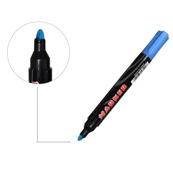 1624 Blue Permanent Markers for White Board (Pack Of 12)