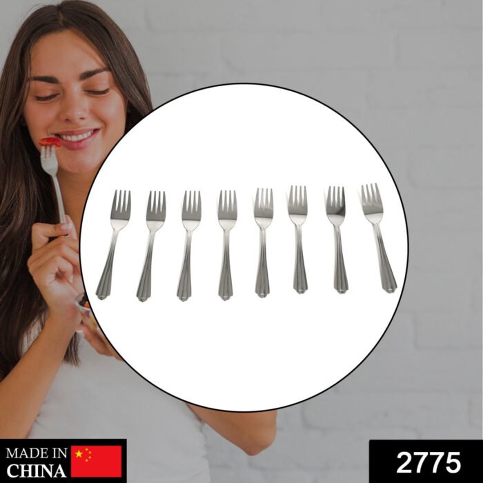 2775 Small Dinner Fork for home and kitchen. (set of 8Pc)