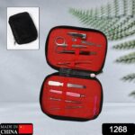 1268 Manicure Pedicure Kit Steel Kit Stainless Steel Manicure Kit Professional Grooming Care Tools For Men & Women Care (10 tool )