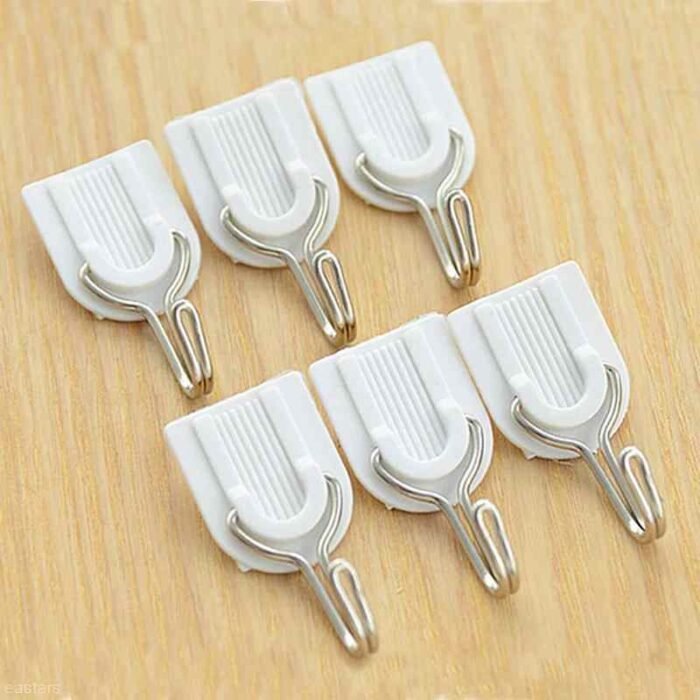 1627 Adhesive Sticker ABS Plastic Hook Towel Hanger for Kitchen/Bathroom