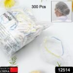 Disposable Shower Caps For Women Thicker Waterproof And Individually Wrapped, Plastic Elastic Hair Bath Caps For Hotel And Spa, Hair Salon, Home Use, Portable Travel (Pack Of 300 Pc)