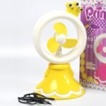 7715 PRINCESS PORTABLE FAN BRIGHT COLOR DESKTOP OFFICE USB & BATTRY OPERATE FAN