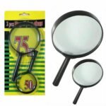 Magnifying Glass Lens - Reading Aid Made Of Glass - Real Glass Magnifying Glass That Can Be Used On Both Sides - Glass Breakage-Proof Magnifying Glass, Protect Eyes, 75Mm & 50Mm (2Pc Set)