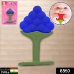 Baby Silicone Teether, Fruit Teether For Toddlers,100% Food Grade Silicone Teether, Non-Toxic & Latex Free Suitable For Kids Above 3 Months - Grapes, Banana, Watermelon (1 Pc )