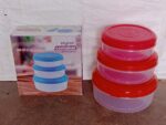 Heavy Plastic Material Stackable & Reusable Classic Round Plastic Big Storage Container Box For Kitchen & Home Organization (Pack Of 3) - Image 7