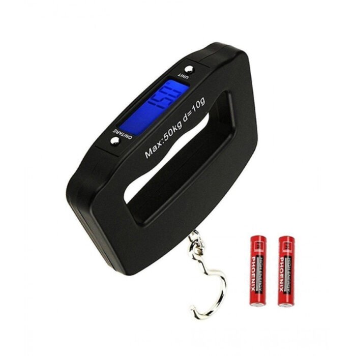 548 Black Digital Portable Luggage Scale with LCD Backlight (50 kg)