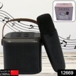 Wireless Speaker Microphone Set, Rgb Light Support Memory Card Portablekaraoke Machine Perfect For Travel Tv - Image 2