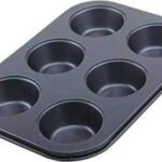 2210 Non-Stick Reusable Cupcake Baking Slot Tray for 6 Muffin Cup 