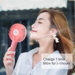 Portable Classic Hand Fan Table Fan 3 Step Speed Setting Fan Personal Desk Fan Suitable For Office , School & Home Use (Battery Not Included)