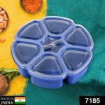 7185 Unique Design Multipurpose Masala / Spice Box Container Spice Box For Kitchen , Masala Container , ( Plastic 7 Section )