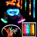 8055 Mini Pop Tubes, Colourful Tubes Sensory Toys Stretch Pipe Toy Fidget Tube Toys Pull Tubes Fidget Toys Sensory Stretch Tubes Fun Tubes for Autism Children Kids Adult Reduce Anxiety (pack of 12) 