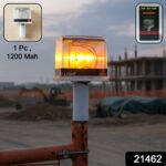 1200mAh Solar Powered LED Warning Beacon Light (1 Pc) - Image 2