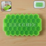 Premium Honeycomb Silicone Ice Cube Tray with Lid (1 Pc)