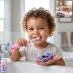Kids Toothbrush with Cartoon Car (2 Pc Set)