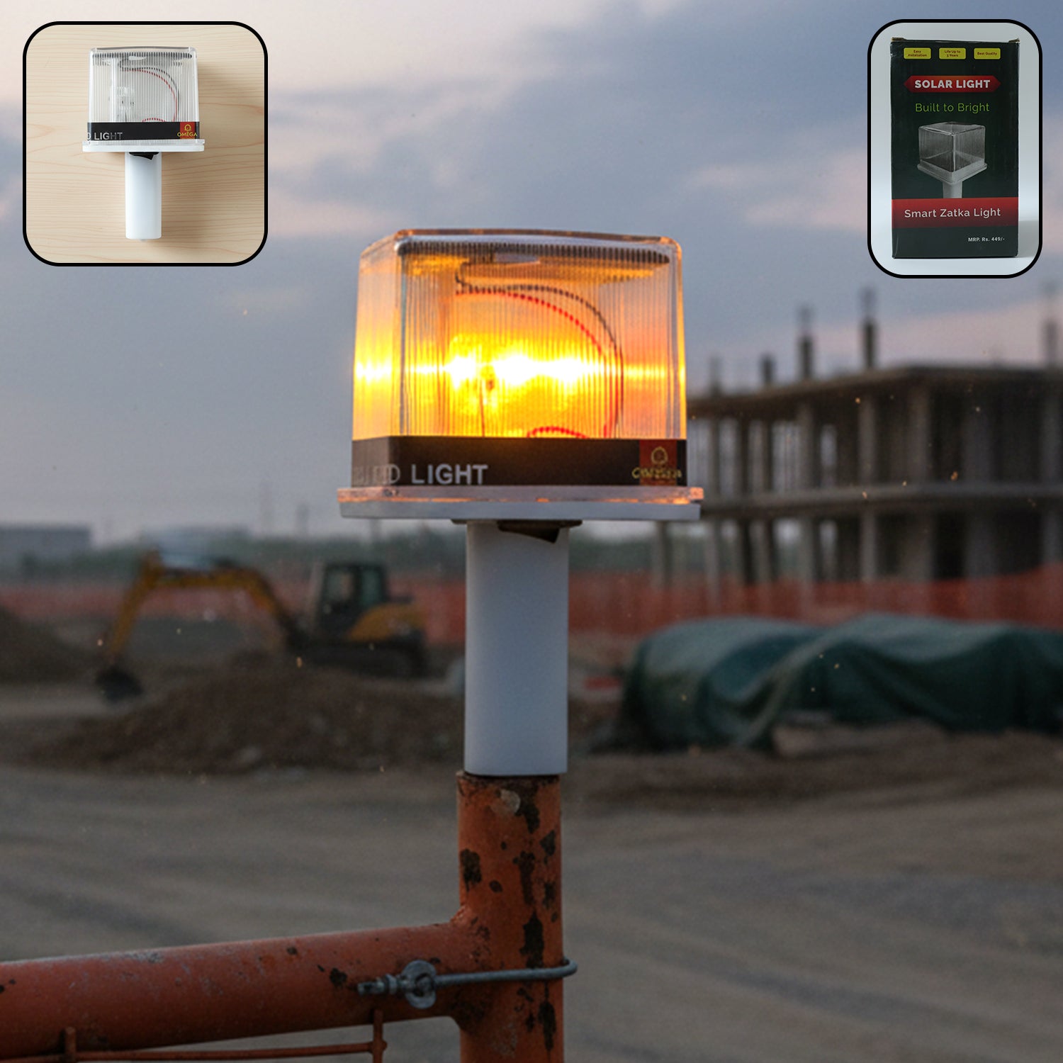 01_59e40b70-6483-4af2-8c8e-826feb2e4423 1200mAh Solar Powered LED Warning Beacon Light (1 Pc) - Image 1
