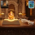 Premium 3D Lord Ganesha Acrylic LED Night Lamp (1 Pc)