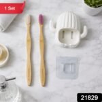Premium Wall Mounted Toothbrush Holder Set (1 Set) - Image 2