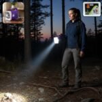 OMEGA Rechargeable LED Laser Torch Light with 5200 mAh Battery