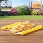 Yellow & White Beaded Skipping Jump Rope (1 Set)