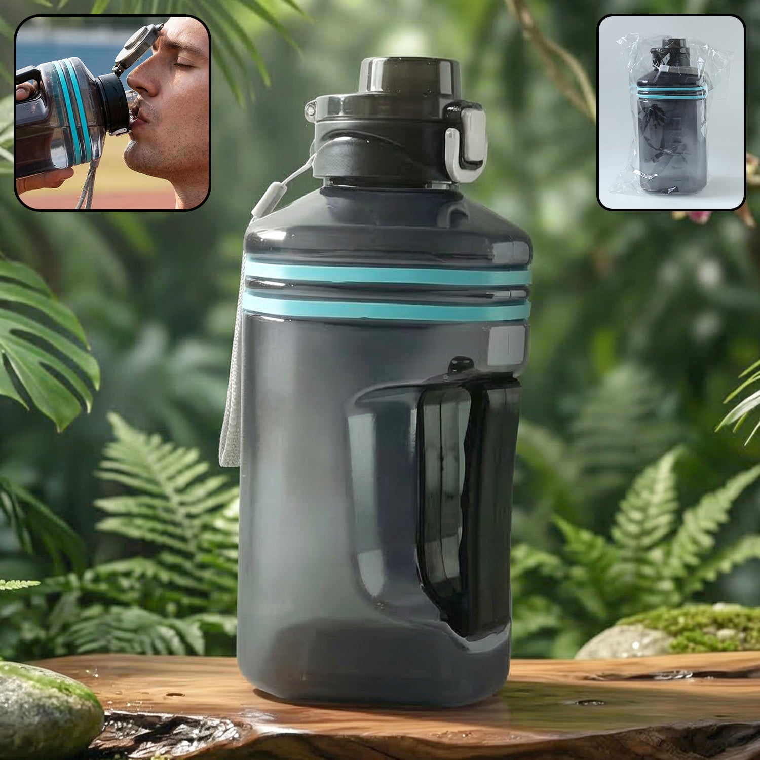 01_db1b17aa-594e-4298-a1c2-bff933ca886e.jpg Large Square Gallon Style Water Bottle with Handle 1500 ML - Image 1