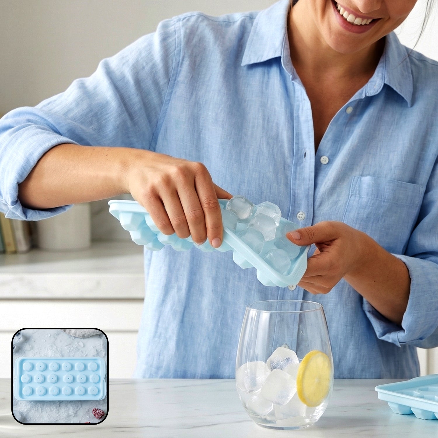 01_db9813d4-4118-4f4e-b297-85db367096b7 Plastic Ice Cube Tray Multi Grid Ice Maker Tray (1 Pc) - Image 1