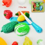 Realistic slice-able fruits and vegetables cut in 2 part play toy set - Image 3
