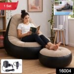 Inflatable Air Sofa Chair Set (1 Set, 100x100x73 + 55x55x30 Cm) - Image 2