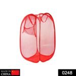 Laundry Hamper Mesh Fabric For Ventilation Foldable Storage  Up Clothes Basket - Image 2