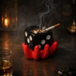 Black Dice Shape Unique Bowl Ashstray Collector - Image 3