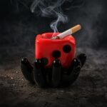 Premium Designer Ceramic Ashtray with Dice Shape Bowl (1 Pc) - Image 5