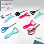 Stainless Steel Kitchen Scissors & Multipurpose Peeler (2 Pc Set, Mix Design)