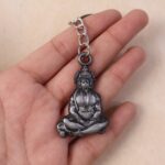 Premium Spiritual Hanuman Ji Sitting Pose Metal Keychain (1 Pc) - Image 4