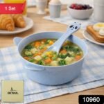 Wheat Straw Kids Soup Bowl with Matching Spoon (240ML, 1 Set ) - Image 2