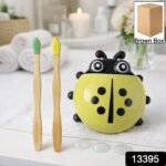 Cute ladybug toothbrush holder with toothbrush combo set - Image 2