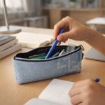 Stylish Fabric Zipper Pencil Pouch (1 Pc) - Image 5