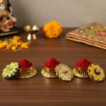 Decorative Golden Kankavati (1 Pc, Mix Design) - Image 5