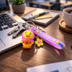 Cute Rainbow Strap Cartoon Duck Keychain (1 Pc) - Image 4